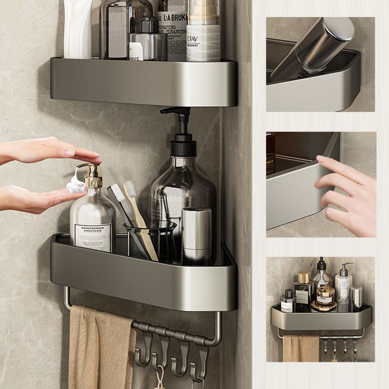 BowLift | Adhesive Holder Metal Bathroom Accessory Single Piece or in Set with Shelf