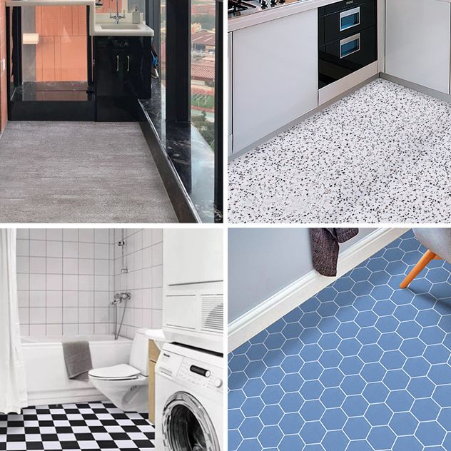 BowLift | Modern PVC flooring Peel and Stick porcelain tile look vinyl plank flooring