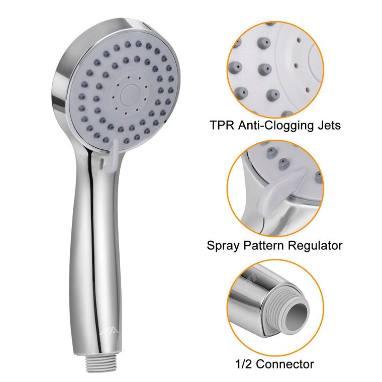 BowLift | Round Dual Shower Heads Traditional Style Wall Mounted Dual Shower