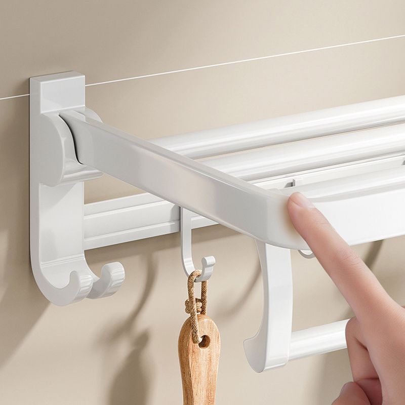 BowLift | White Bathroom Accessory Set Contemporary Aluminum Bathroom Accessory Kit with Towel Holder