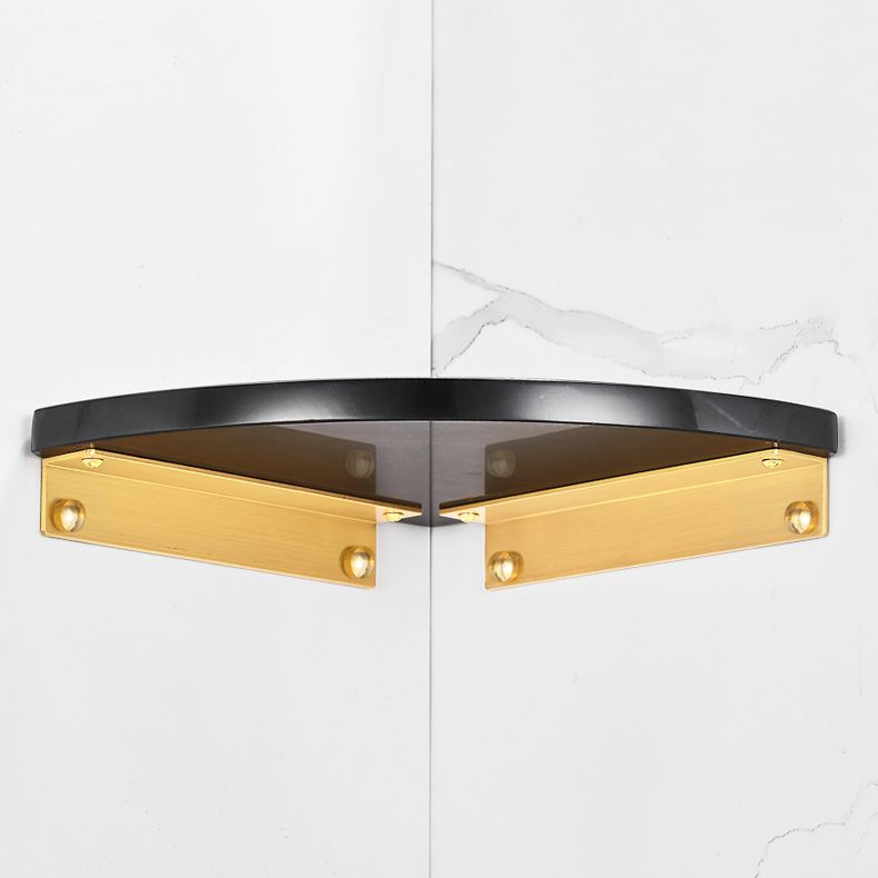 BowLift | 2-piece Bathroom Hardware Set Metal and Marble Bathroom Shelf Set