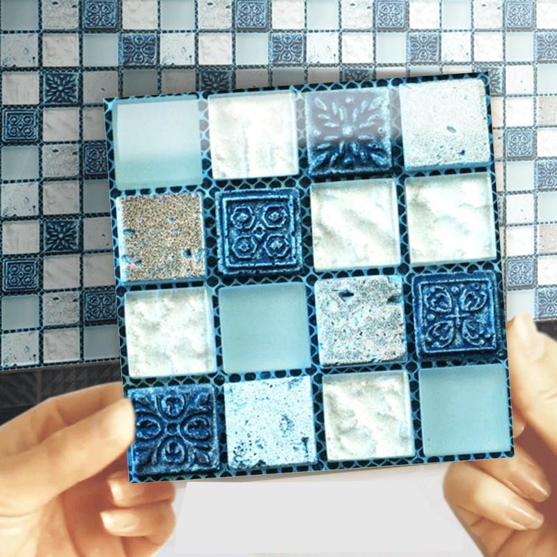 BowLift | Square Mosaic Peel & Stick Tiles Waterproof Kitchen Splashback Tiles