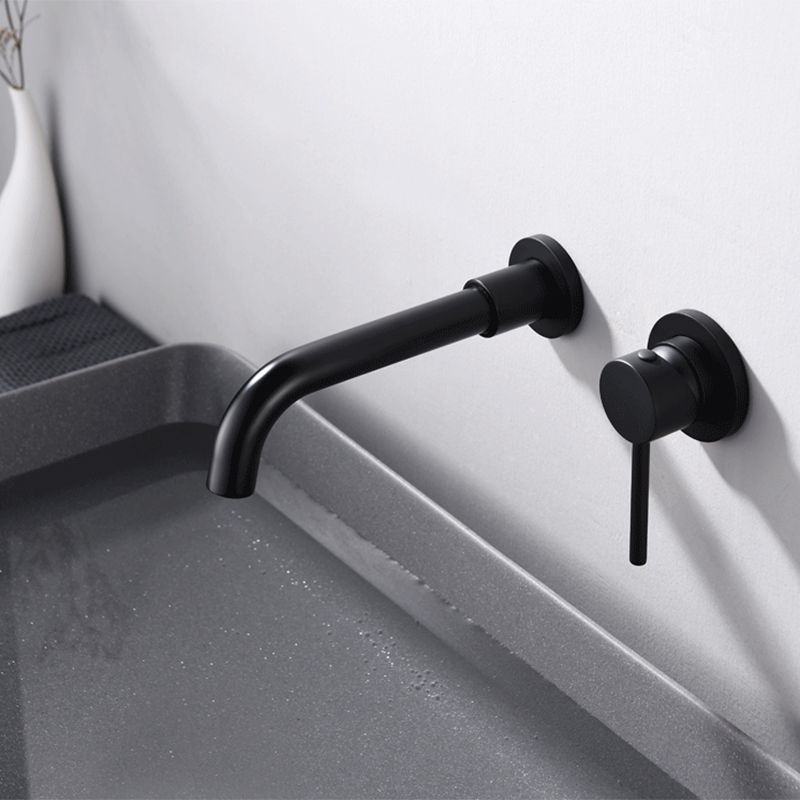BowLift | Round Single Handle Bathroom Faucet 2-Hole Wall Mounted Bathroom Faucet with Swivel Head