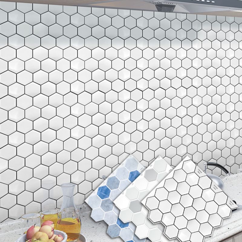 BowLift | Peel-and-Stick Tiles Hexagonal Waterproof PVC Peel & Stick Mosaic Tile for Shower
