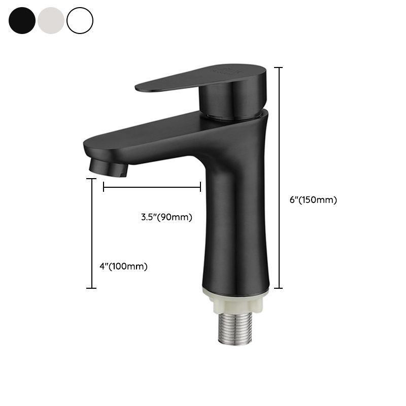 BowLift | Round Vessel Faucet Lever Handle Stainless Steel Bathroom Faucet with Water Hose
