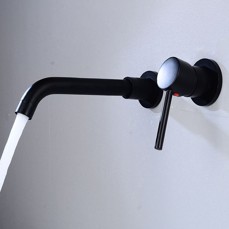 BowLift | Lever handles Wall-mounted bathroom faucet High-arch sink faucet
