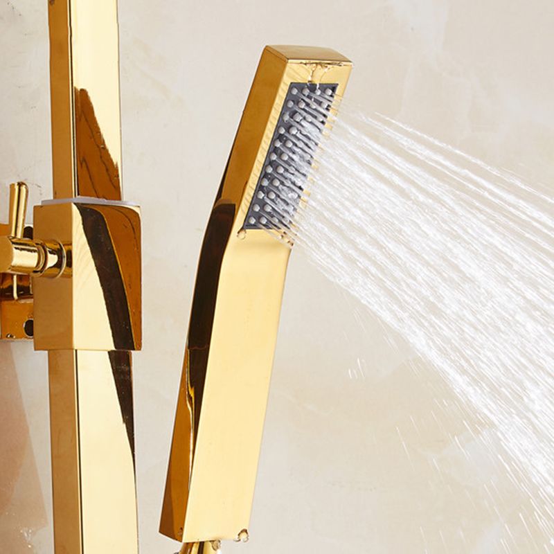 BowLift | Contemporary Shower Head Square Golden Bathroom Handheld Shower