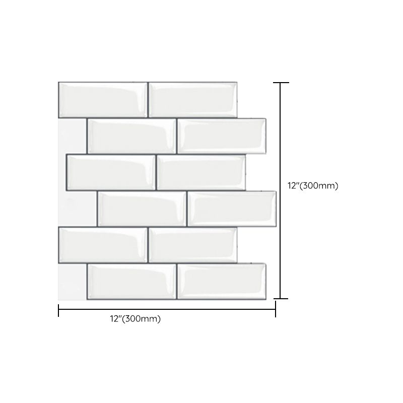 BowLift | Peel and Stick Subway Tiles Waterproof Plastic Tile Rectangular Peel & Stick Tile for the Kitchen