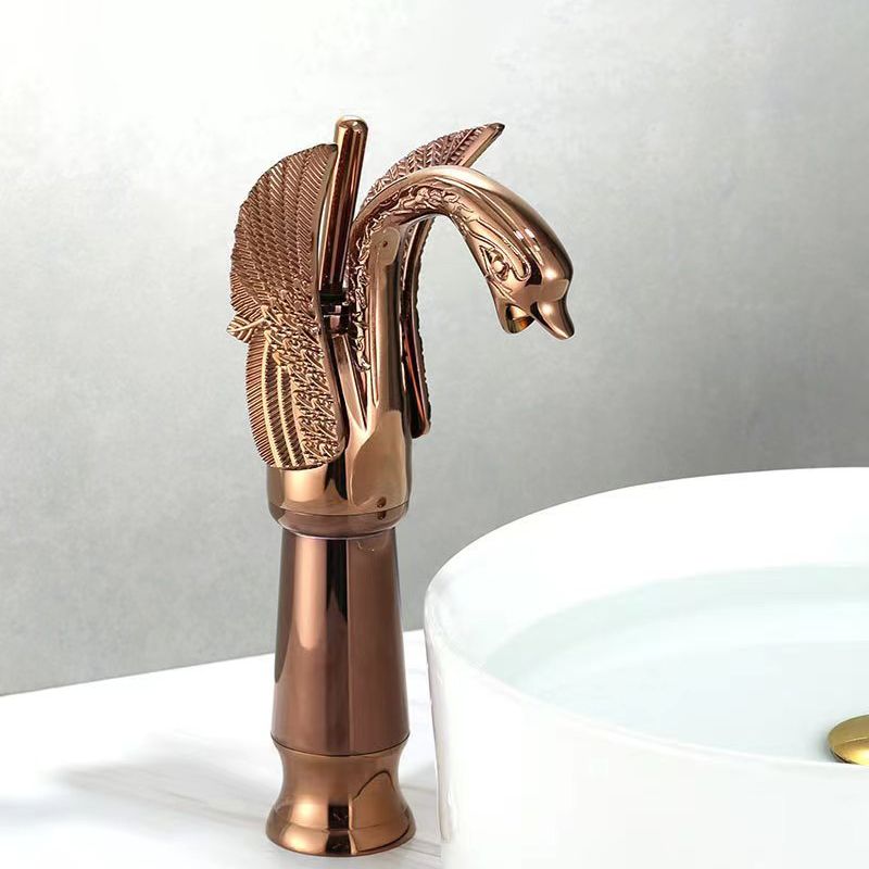 BowLift | Full brass bathroom basin faucet hot and cold water single handle basin faucet