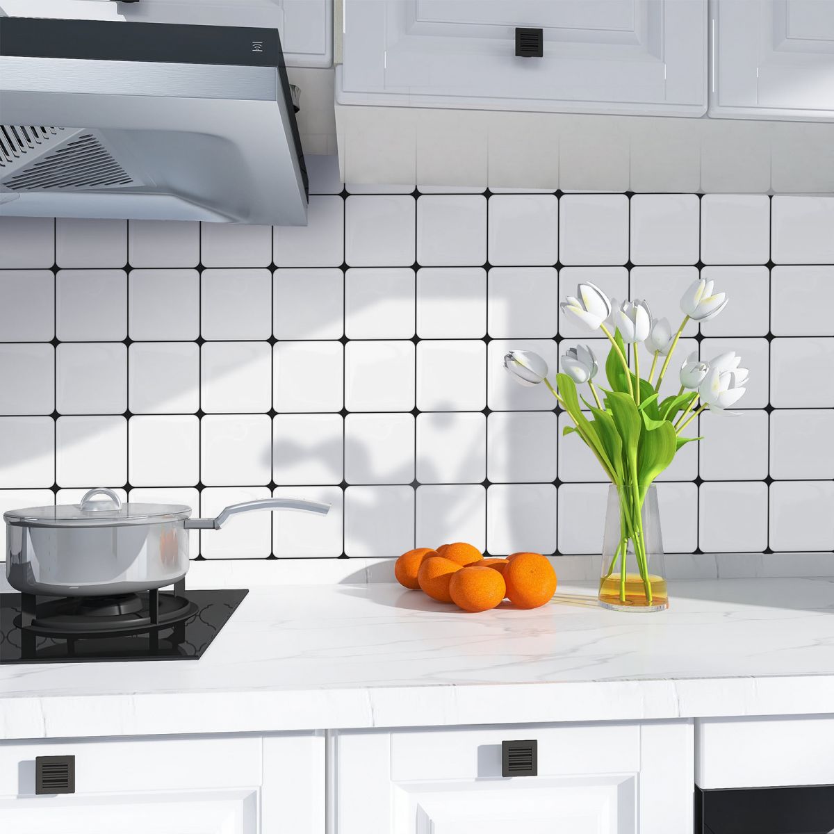 BowLift | Contemporary Wallpaper Mosaic Tile Peel & Stick Tile for Kitchen and Bath