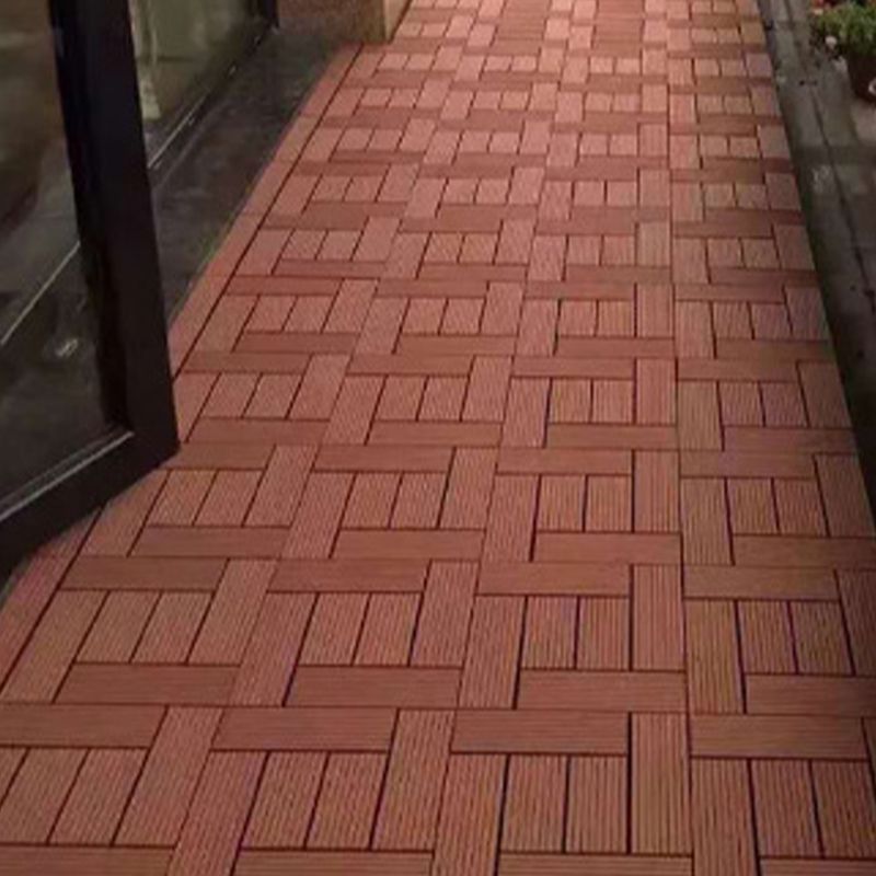 BowLift | Contemporary Engineered Floor Tile Wire-Brushed Click-Lock Wood Floor for Patio Garden