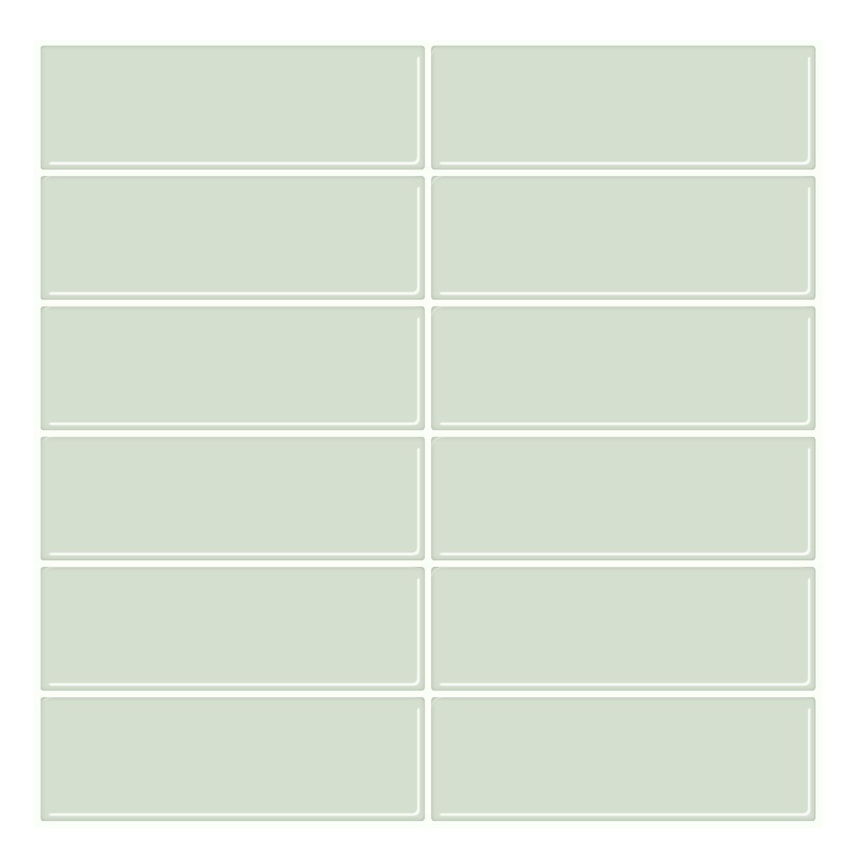 BowLift | Peel and Stick Tiles Waterproof Plastic Rectangular Peel & Stick Tile for the Kitchen 2-Pack