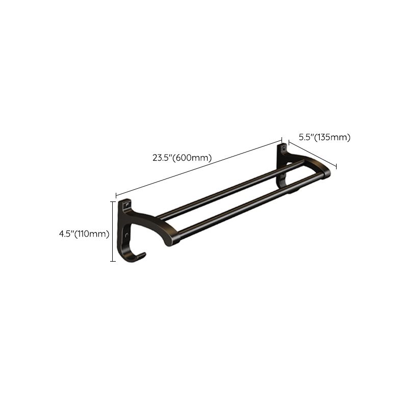 BowLift | Matt Black 2-piece modern bathroom accessories as a single item or as a set with bath shelf