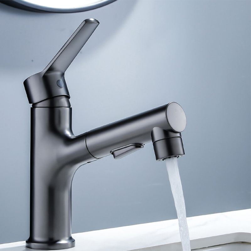 BowLift | Vessel Sink Faucet Modern Pull-Out Bathroom Faucet with One Lever Handle
