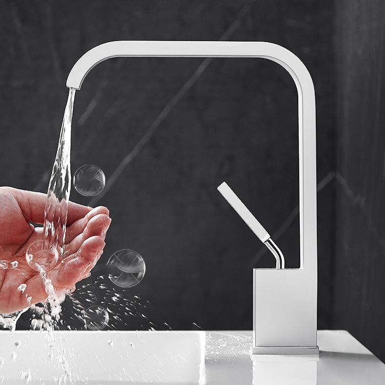 BowLift | Unique Sink Faucet Bathroom Brass Solid Color Waterfall Spout Faucet