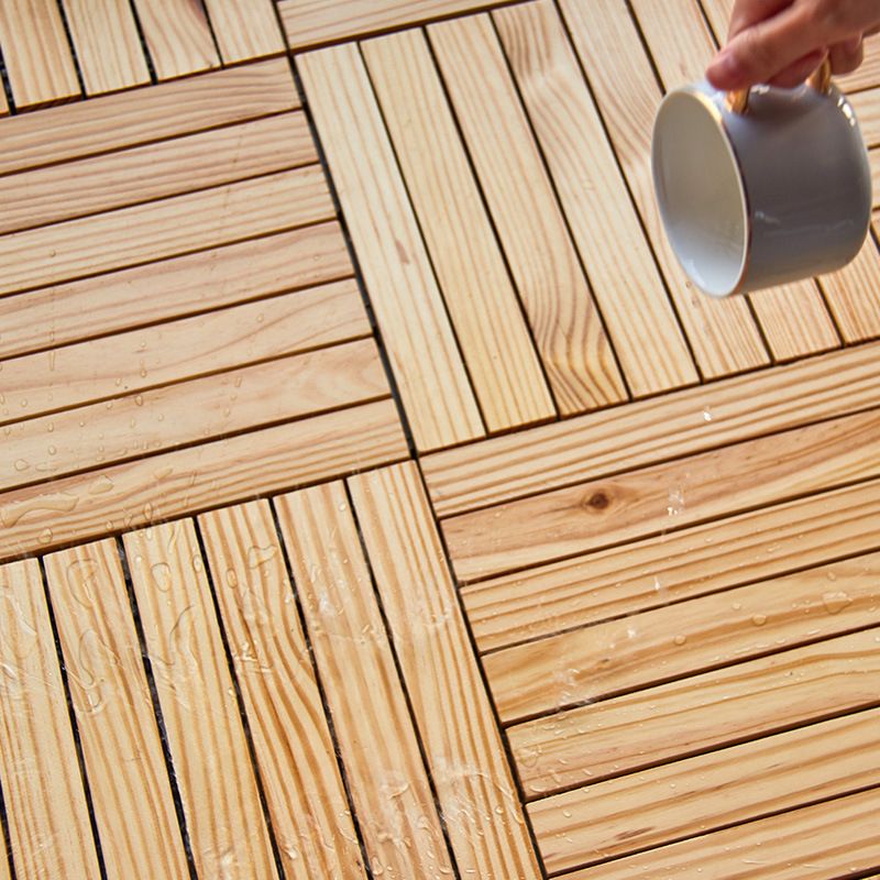 BowLift | 7-Slat Square Wood Terrace Tiles Laying Pattern Outdoor Terrace Tiles