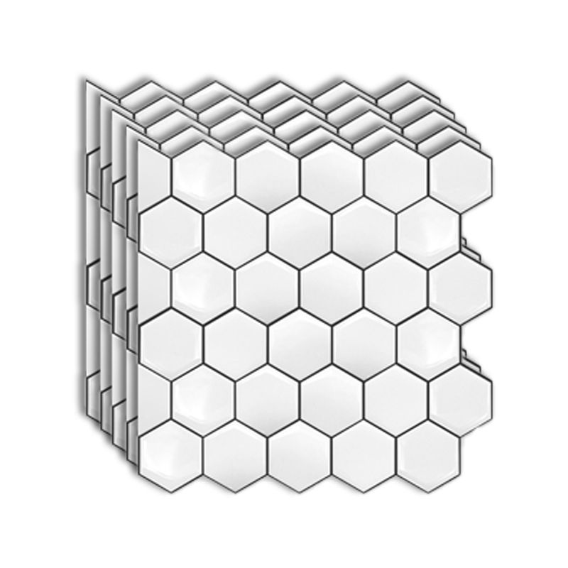 BowLift | Peel-and-Stick Tiles Hexagonal Waterproof PVC Peel & Stick Mosaic Tile for Shower