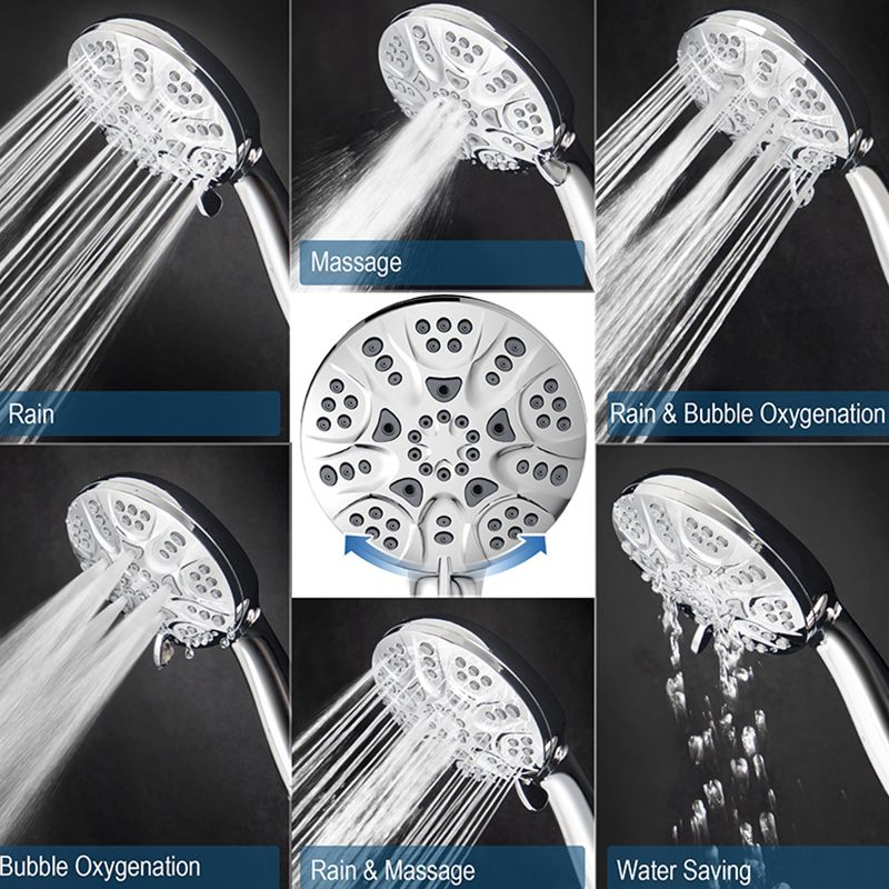BowLift | Contemporary Shower Combo Dual Shower Head Chrome Ceiling Mounted Round Shower Head