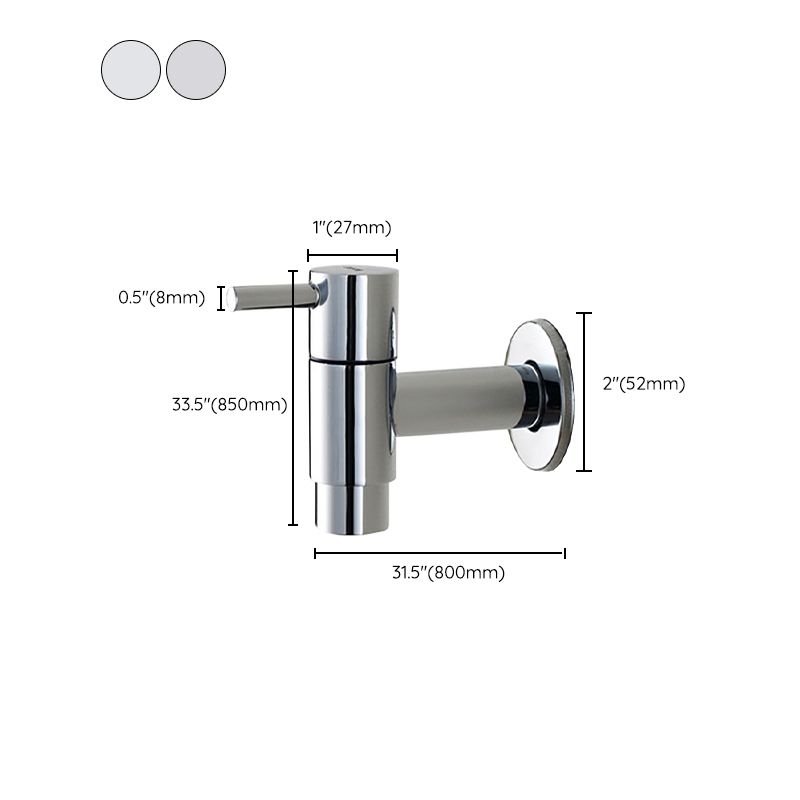 BowLift | Contemporary Wall-Mounted Bathroom Faucet Single Hole Low Arc Solid Brass Circular Faucet