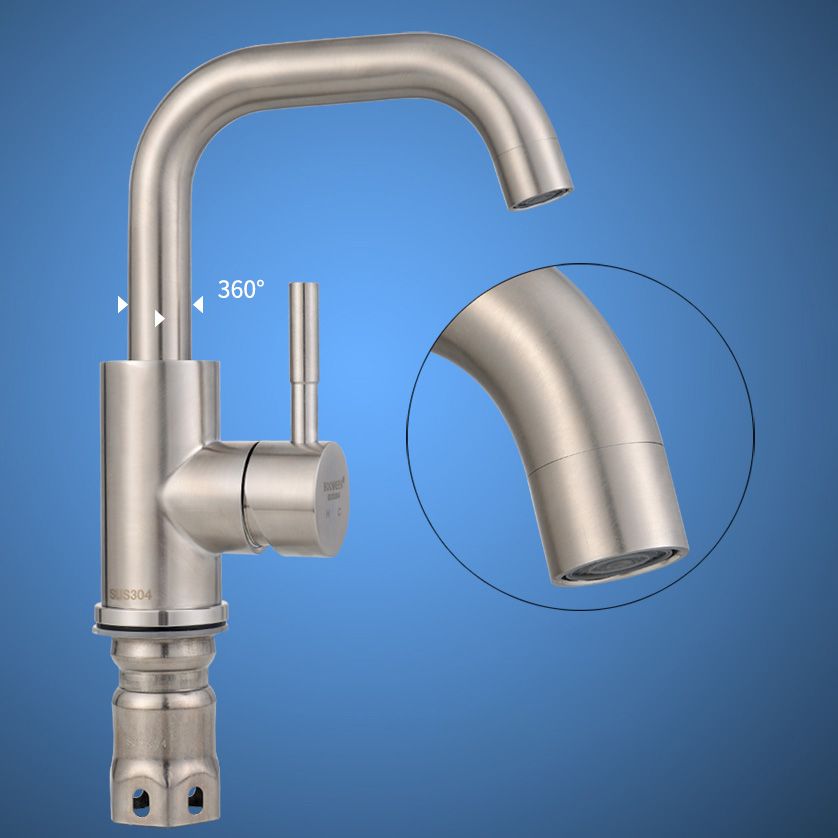 BowLift | Swivel Bathroom Faucet Contemporary Design Vessel Faucet with Stainless Steel