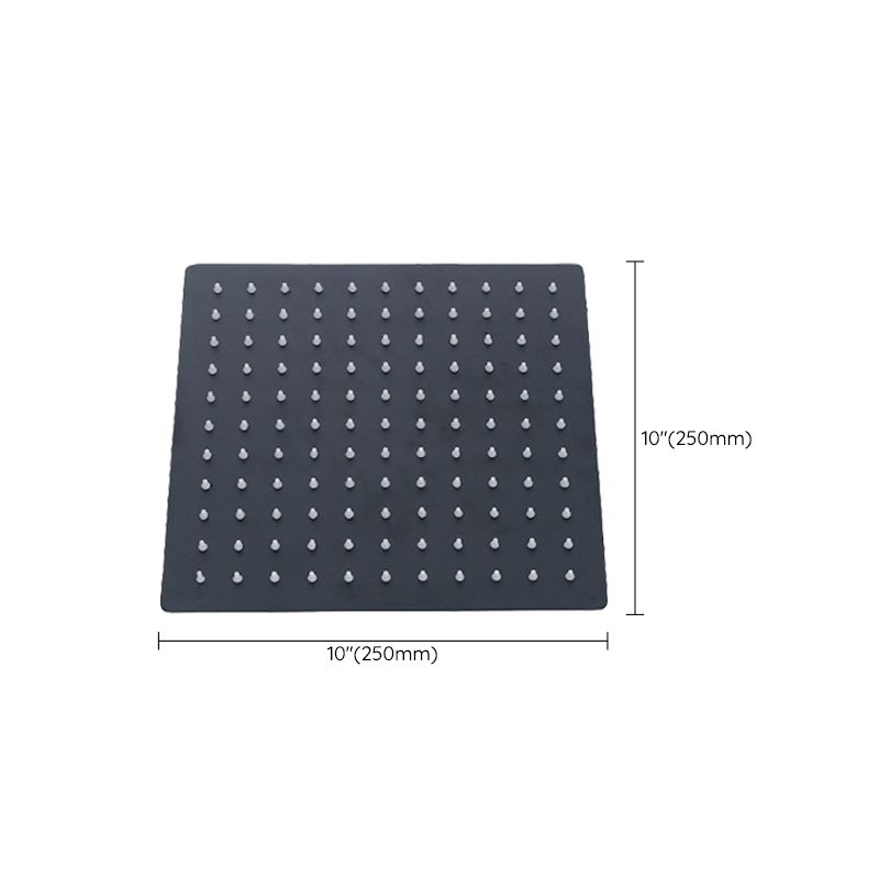 BowLift | Black Square Fixed Shower Head Modern Style Wall Mounted Shower Head