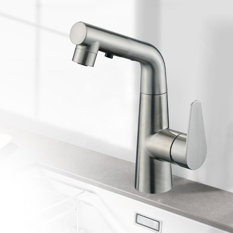 BowLift | Contemporary Vessel Faucet Pull-Out Faucet with Single Lever Handle