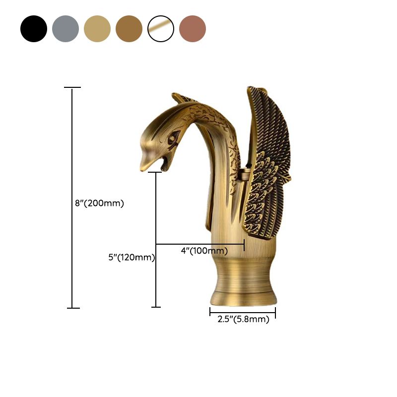 BowLift | Full brass bathroom basin faucet hot and cold water single handle basin faucet