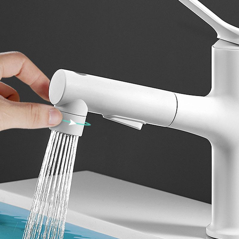BowLift | Pull-Out Basin Mixer Single-Lever Bathroom Faucet 1-Hole Basin Mixer