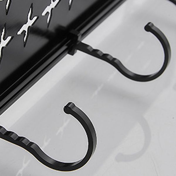 BowLift | Black / Silver Bathroom Accessories Aluminum Hardware Set Bathroom Shelf