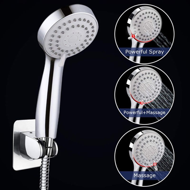 BowLift | Contemporary Shower Combination Double Shower Head Chrome Wall Mount Round Shower Head