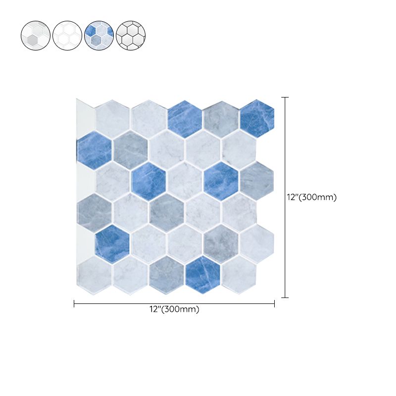 BowLift | Peel-and-Stick Tiles Hexagonal Waterproof PVC Peel & Stick Mosaic Tile for Shower