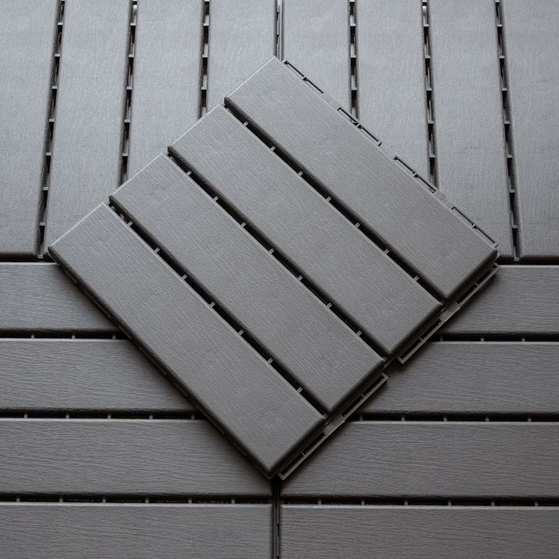 BowLift | Contemporary square wooden tile smooth brown engineered wood for patio garden