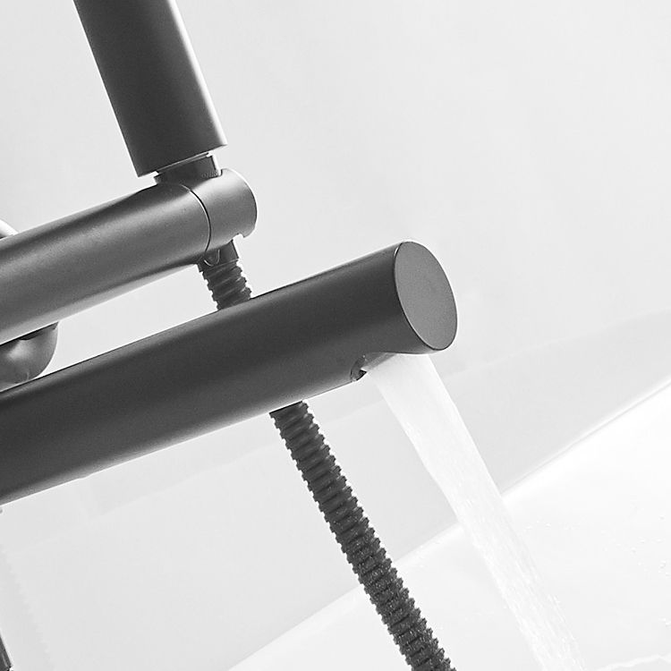BowLift | Swivel spout bathtub faucet single lever handle hand shower bathtub filling valve with shower hose