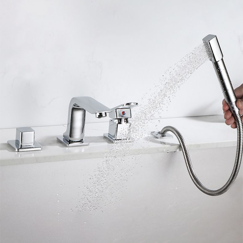BowLift | Bathroom faucet lever handle brass handheld shower sink faucet