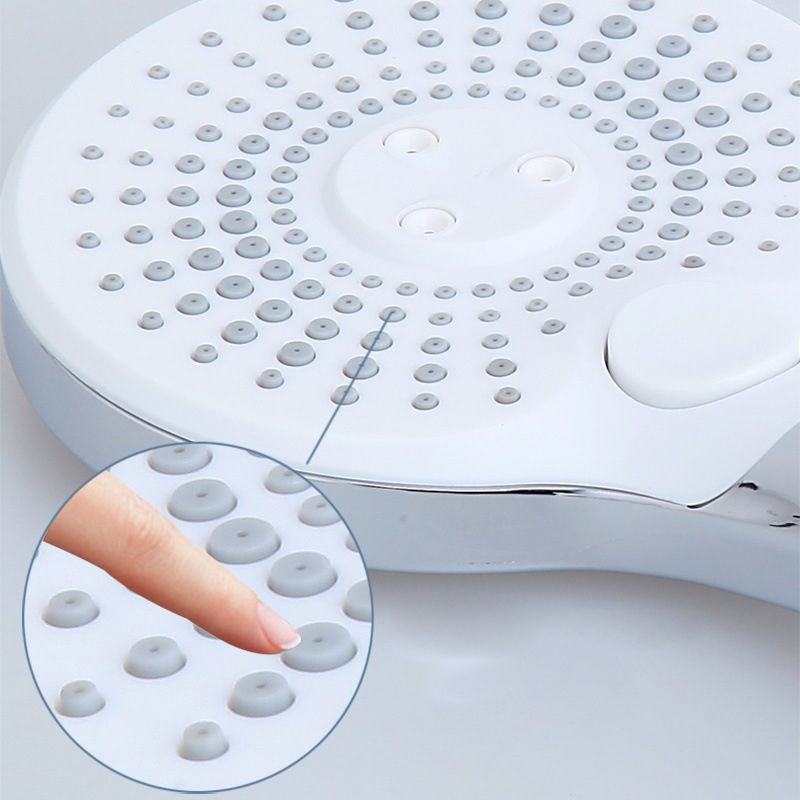 BowLift | Basic Shower Head Round Plastic Handheld Shower Head in Silver