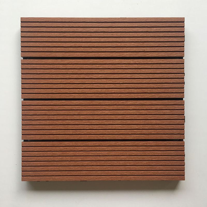 BowLift | Contemporary Engineered Floor Tile Wire-Brushed Click-Lock Wood Floor for Patio Garden