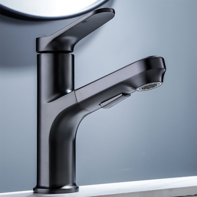 BowLift | Vessel Sink Faucet Modern Pull-Out Bathroom Faucet with One Lever Handle