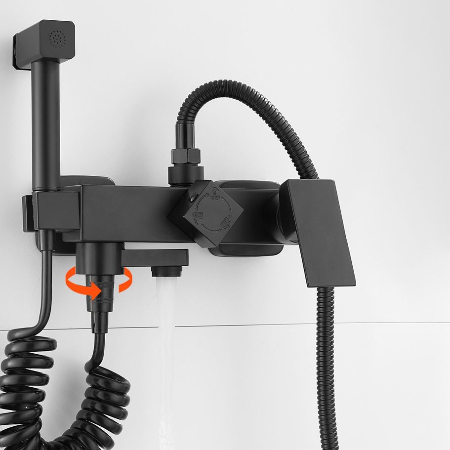 BowLift | Black Wall-Mounted Shower Head Combo Modern Metal Shower System