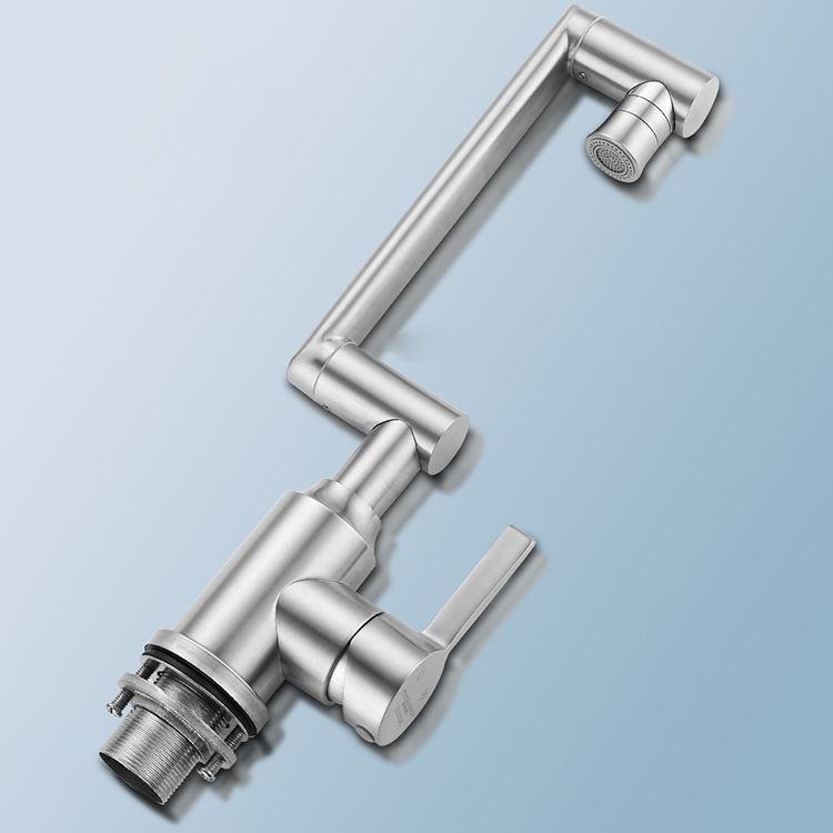 BowLift | Swiveling Outlet Vessel Sink Faucet Stainless Steel Lever Handle Sink Faucet with Water Hose