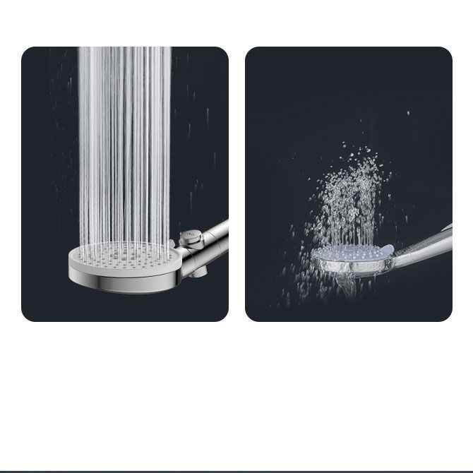 BowLift | Contemporary Hand Shower Round Shower Head Combo in Silver