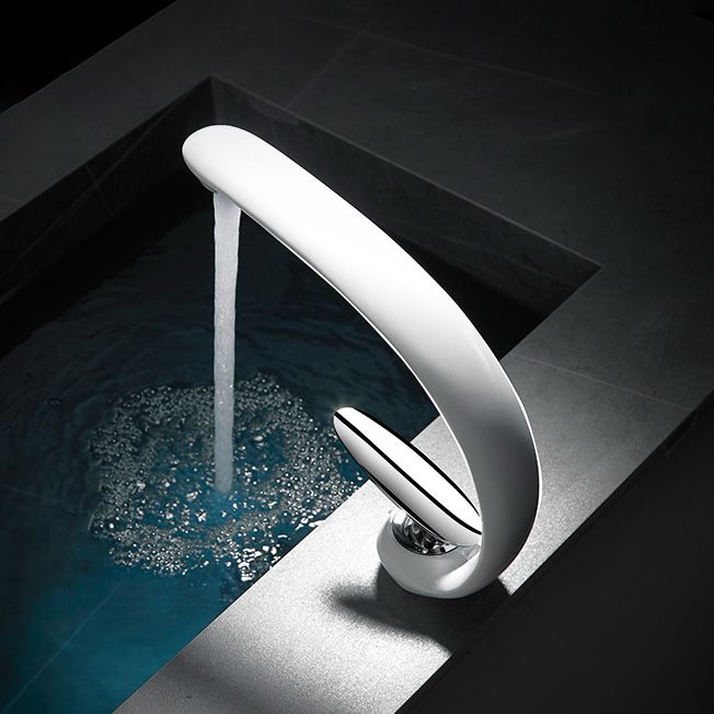 BowLift | Unique Bathroom Waterfall Spout Brass Basin Faucet