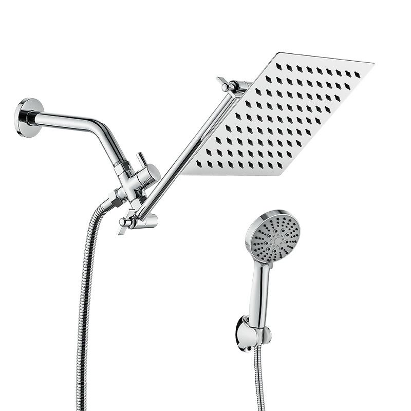 BowLift | Wall Mounted Adjustable Shower Head Modern Square Metal Shower Head