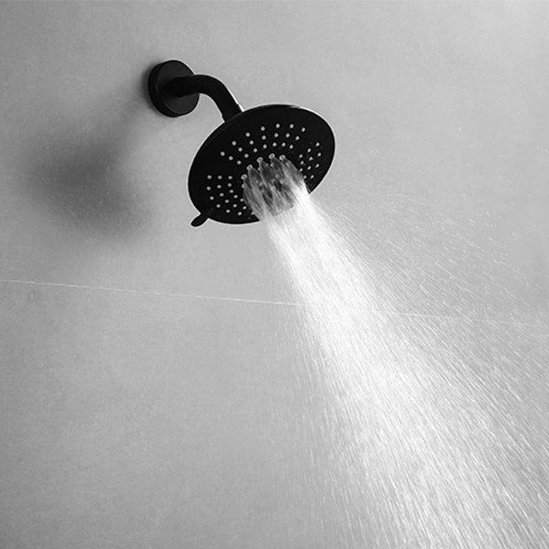 BowLift | Round Fest Shower Head Matte Black 5 Spray Patterns Wall Mounted Shower Head