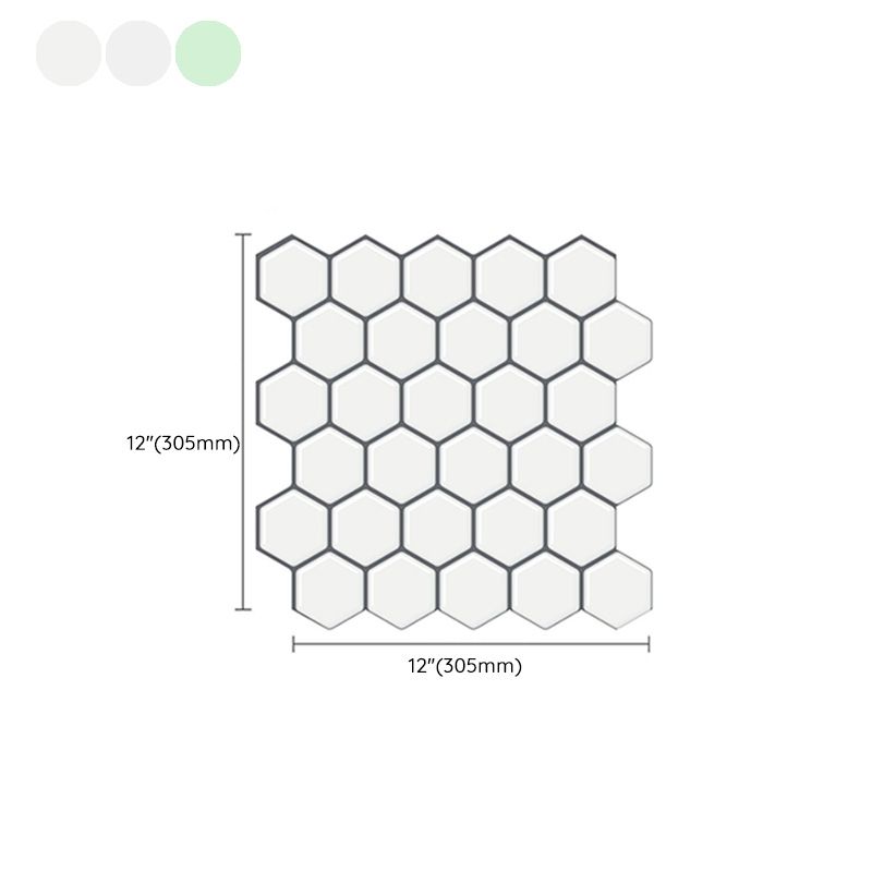 BowLift | Peel and Stick Wall Tile Waterproof Hexagonal PVC Peel and Stick Wall Tile