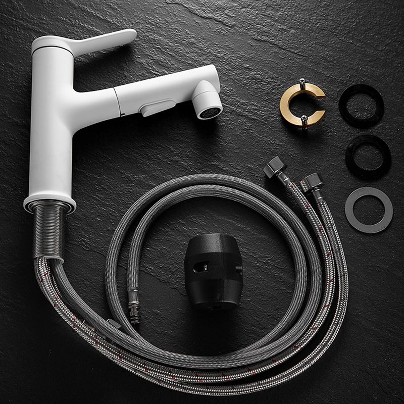 BowLift | Pull-Out Basin Mixer Single-Lever Bathroom Faucet 1-Hole Basin Mixer