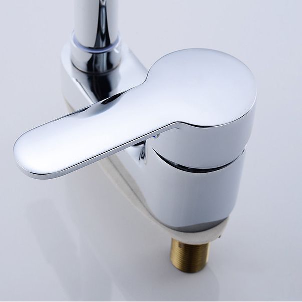 BowLift | Chrome Round Washbasin Faucet with Swivel Spout for the Bathroom