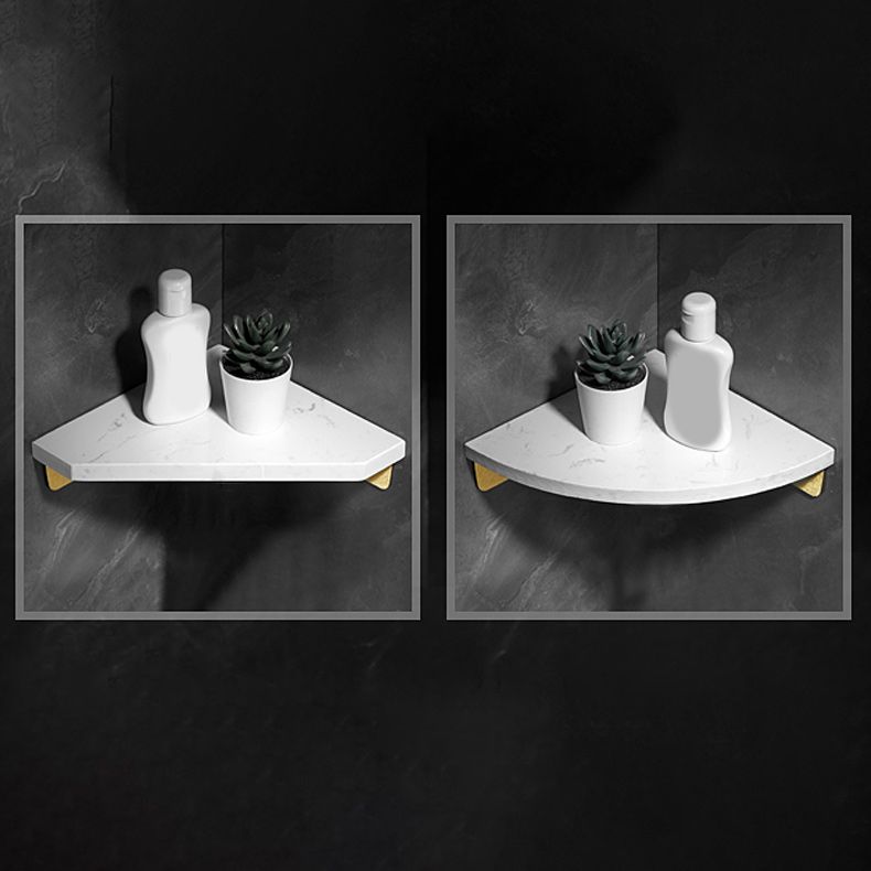 BowLift | Aluminum Bathroom Accessory Set 4 cm high Marble Bath Shelf