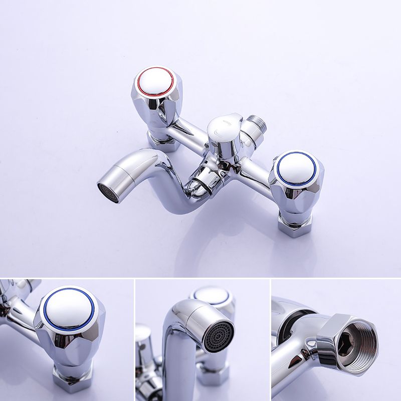 BowLift | Chrome Bathroom Faucet Trim Wall-mounted Swing Faucet with Hand Shower
