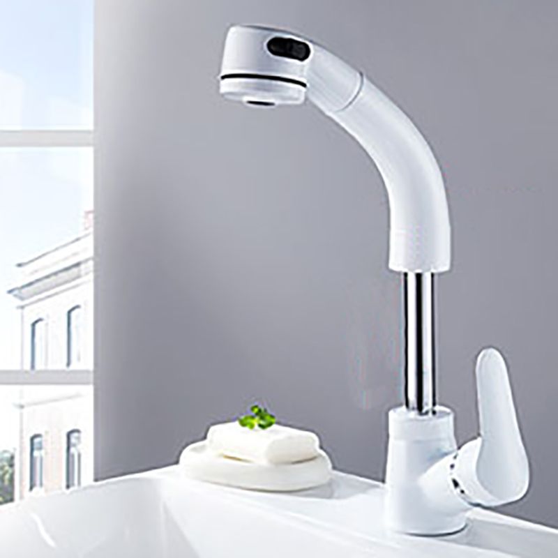 BowLift | Vessel Sink Bathroom Faucet with Swiveling Spout Single Lever Faucet with Pull-Out Spray