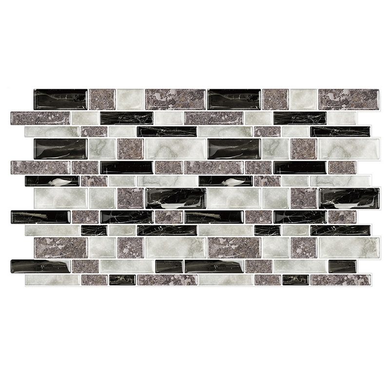 BowLift | 12"x 12" Resin Mosaic Tiles Square Self-Adhesive Tiles for Backsplash & Wall Tile